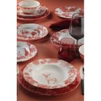 AyrStore Bone Olympos 6 Kişilik 28 Parça Yemek Takımı Kırmızı Dekorlu 11573