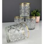 AyrStore Buğz 6'lı Kristal Meşrubat Bardağı 300 ml - Çok Renkli