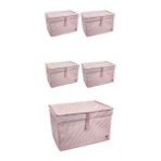 AyrStore Buğz Düzenleyici Kutu Organizer Cırtlı Saklama Hurç Maxi Boy 30CM x 40CM x 50CM (5 Adet) - Çok Renkli - 0,6 x 19 x 29 cm