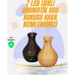 AyrStore Buğz LED Işıklı Ultrasonik Oda Nemlendirici ve Uçucu Yağ Difüzörü - Çok Renkli