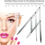 AyrStore Buğz Microblading Simetrik ve Estetik Kaş Ölçüm Cetveli, Kalıcı Makyaj Altın Oran Pergeli 27 - Çok Renkli