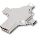 AyrStore Buğz Otg 4in1 Cep Telefonu Çok Fonksiyonlu USB Flash Bellek 64 GB Type-C, Micro Sd ve Kart Okuyucu