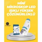 AyrStore Buğz Taşınabilir LED Işıklı Cep Mikroskop – 80X–200X Büyütme - Çok Renkli