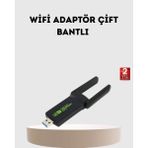 AyrStore Buğz Ultratekno Dual Band Wifi Adaptör – 1200 Mbps, USB 3.0, Çift Antenli, Geniş Kapsama Alan�