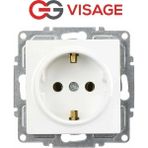 AyrStore Buğz Visage Beyaz Topraklı Priz Çerçevesiz - Priz ve Anahtar Için Uyumlu Çerçeve - Çok Renkli