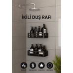 AyrStore Buğz Yapışkanlı Duvar Rafı Organizer Banyo Rafı Duş Rafı Mutfak Rafı Havluluk Sabun Krem Ş - Çok Renkli