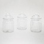AyrStore Cam Kavanoz Set Baharatlık Vakumlu Kapak Küçük Boy 13CM - Kestane Akaju - Option-1