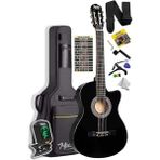 AyrStore CG-395BK Siyah Klasik Gitar 4/4 Sap Ayarlı Kesik Kasa Full Set (Çanta Askı Tuner Metod Pena)