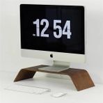 AyrStore Dayanıklı Ağaç Monitör Ayağı ve Yükseltici Bilgisayar Standı (Ceviz)