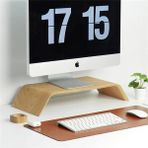 AyrStore Dayanıklı Ağaç Monitör Ayağı ve Yükseltici Bilgisayar Standı (Kayın)