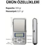 AyrStore Dijital Hassas Elektronik Kuyumcu Cep Terazisi, 300 gr Kapasite 0.01 gr Hassasiyet, Kompakt