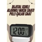 AyrStore Dijital Masa Saati Termometreli Takvim Çalar Saat LED Ekran Pilli
