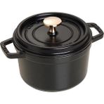 AyrStore Dökme Demir Kızartma Tavası/güveç, Yuvarlak 16 Cm, 1,2 L, Siyah