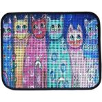 AyrStore Elekli Desenli Kedi Tuvalet Önü Paspası 60 x 45 cm Altı Kedi