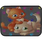 AyrStore Elekli Desenli Kedi Tuvalet Önü Paspası 60 x 45 cm Pati Kediler