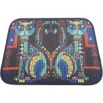 AyrStore Elekli Desenli Kedi Tuvalet Önü Paspası 60 x 45 cm Renkli Kedi
