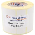 AyrStore Etiketler , Al Hızlı Al Eko Termal Terazi Etiketi 58MM x 40MM Ruloda 500 Adet 40MM Kuka