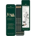 AyrStore Faber-Castell 9000 Dereceli Kurşun Kalem Seti, 6’lı, Metal Kutu, Hb-B-2b-4b-6b-8b, Teknik Çizim ve