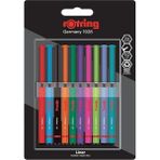 AyrStore Fineliner, Ince Keçe Uçlu Kalem 0.4 Mm, 10'lu Paket, Karışık Renkler