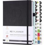AyrStore Fz Planner Tarihsiz Haftalık Planlayıcı Deri Ajanda, Siyah