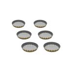 AyrStore Guardini Anto Mini 6'lı Tart Kalıbı Silver Gold 12 Santimetre - Option-1 - 001-Renkli