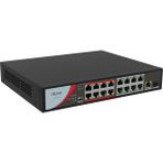 AyrStore Hılook NS-0318P-130(B), 16 Port, Megabit, Poe 130W, 1 Port Gigabit Lan, 1 Port Gigabit Sfp, Long Range 250METRE, Yönetilemez, Masaüstü Switch