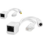 AyrStore Ip Kamera Poe Set Ethernet Adaptör Güç Kablosu Beyaz HDX1324 - Renkli