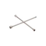 AyrStore Izeltaş 1975091322 1/2 Adaptörlü Istavroz Bijon Anahtar, Krom, 17 x 19/22 x 1/2