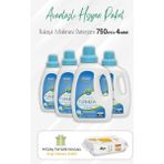 AyrStore Jel Bulaşık Makinesi Deterjanı 750 ml x 4 Adet ve Arap Sabunlu Yüzey Temizlik 100' Lü - Option-1