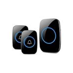 Ayrstore Kablosuz Kapı Zili 2 Buton 1 Alıcı Led Işıklı 300 Metre Mesafe 60 Melodi Ev Ofis Depo