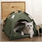 AyrStore Kedi Kamp Çadırı Kedi Evi Derin Uyku & Serin Yazlık Evi Yumuşak Yatağı Çıkarılabilir Minder