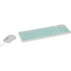 AyrStore KM-01K Turkuaz USB Yuvarlak Tuşlu 3D Mouse Combo Lc Layout Klavye + Mouse Set - Adaçayı Yeşili