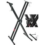 AyrStore KS-04D Çift Profilli 7 Kademeli Üst Segmen Org Sehpası Standı Ayağı (Sabitleme Kayışlı)