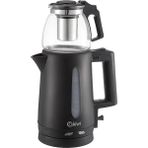 AyrStore KTM-2907 Çay Yapma Makinesi, 1.8 L Kettle ve 0.9 L Demlik Kapasitesi, Siyah