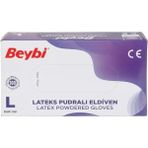 AyrStore Lateks Pudralı Eldiven Large 100'LÜ