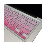 AyrStore MacBook Silikon Klavye Kaplama Koruyucu Kılıf Air Pro Eski USB Li Model 2008/2017 Uyumlu Türkçe Q Renkli Baskı Silikon Pembe - 0,35 lt