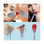 AyrStore Makyaj Fırçaları, 8 Pcs Seyahat Seti, Mini Taşınabilir Yumuşak Kıllı Fırça Kiti, Pu Çanta ile Fondöten Göz Farı Dudak Uygulaması, Profesyonel Yüz ve Göz Makyajı Için Kadınlar ve Kızlar - Kestane Akaju - Option-1