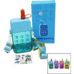 AyrStore Matara Telefon Modeli Renkli Mika Kristal Suluk Matara Pipetli Vidalı Kapak Askılı 300ML