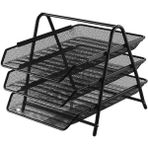 AyrStore Metal Evrak Rafı 3'lü Siyah