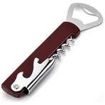 AyrStore Metal Tirbuşon ve Şişe Açacağı Seti (Bordo)