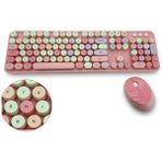 AyrStore Mofii Pembe Sweet Dm Combo Klavye Bluetooth Bağlantılı Ev - Ofis Kullanımı İçin Ergonomik - Çok Renkli