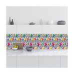 AyrStore Mutfak Tezgah Arası Folyo Kaplama Folyosu Renkli Yıldızlar 60X200 cm - 01 - Beyaz - Option-1