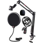 AyrStore NB39PSMX Mikrofon Standı Shock Mount Pop Filter Sünger Seti
