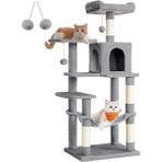 AyrStore PCT161W01 Tırmalama Ağacı, 143 cm Yüksekliğinde, Kedi Ağacı, Çok Katlı Kedi Evi, 4