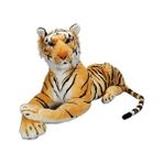 AyrStore Peluş Kaplan Yatan 60CM.KHV. - Ahşap