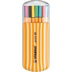 AyrStore Point 88 - Ince Keçe Uçlu Kalem - Zebrui Çanta - 20 Adet - Çeşitli Renkler