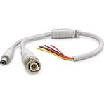 AyrStore Power Jak Kablo Dc + Bnc 30CM Beyaz HDX5531 - Renkli