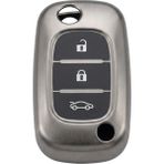 AyrStore Renault Fluence Uyumlu Silikon Oto Anahtar Kumanda Kabı Kılıf Gri