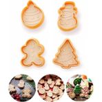 AyrStore Şekilli Adam Çam Ağacı Basmalı Kurabiye Kalıbı Gingerbread Man Desenli Şeker Hamuru Kesici