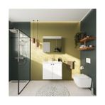 AyrStore Shift T20 Aynalı Banyo Dolabı 81006, 80 Cm, Sağ Kapaklı, Parlak Beyaz - 1BW-Beyaz - Option-1
